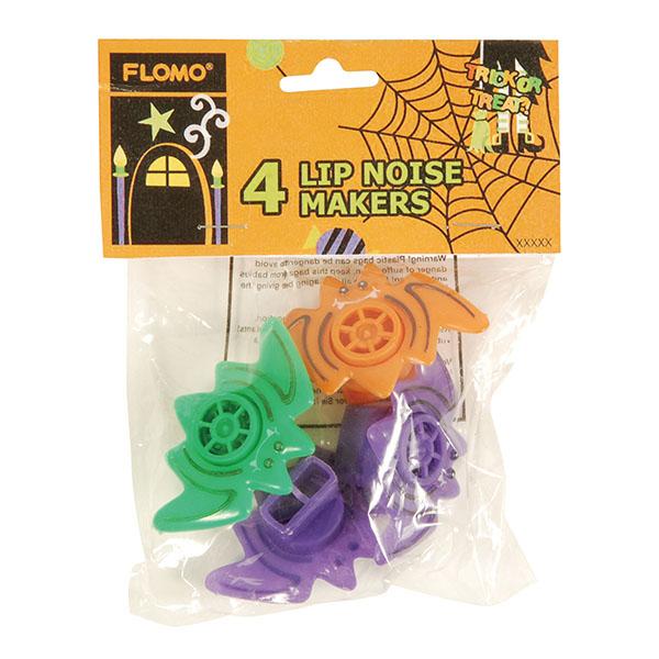 HALLOWEEN-4CT LIP NOISE MAKERS, 3 COLORS