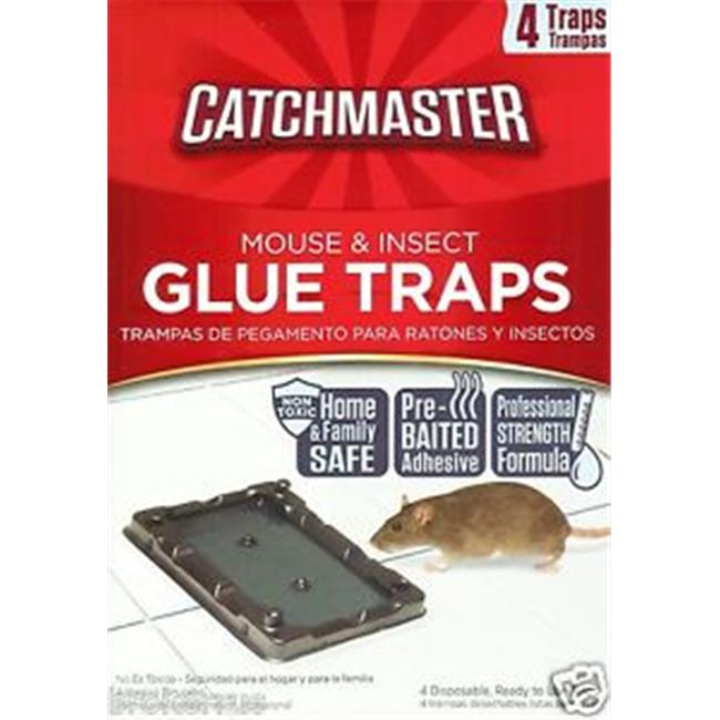 Catchmaster 177128 Baited Mouse Glue Trap, Pack of 4