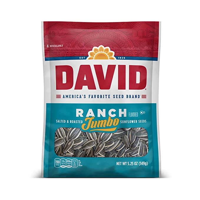 David Seeds Roasted and Salted Ranch Jumbo Sunflower Seeds 5.25 OZ