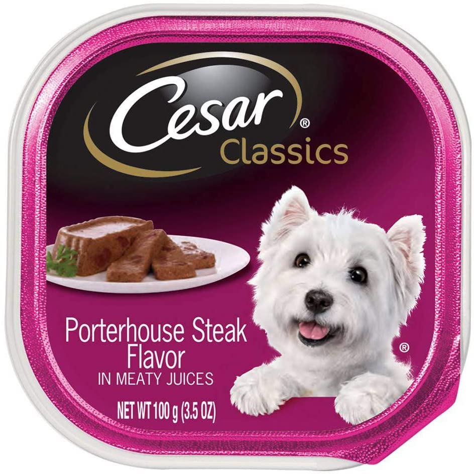 Cesar Canine Cuisine Porterhouse Steak In Meaty Juices 3.50 oz