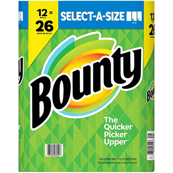 Bounty Select A Size Paper Towels, 12 Mega Rolls