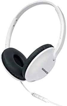 MAGNAVOX Foldable Stereo Headphones with Microphone - White