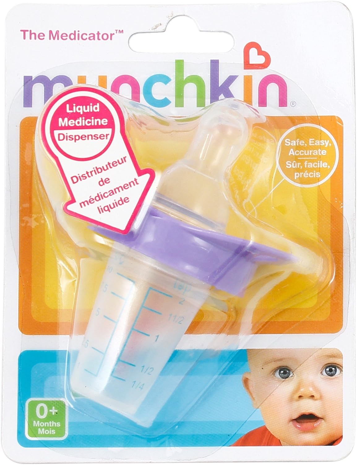 Munchkin Inc. - The Medicator Liquid Medicine Dispenser 0 Months+ - 1 Pack (Color May Vary)