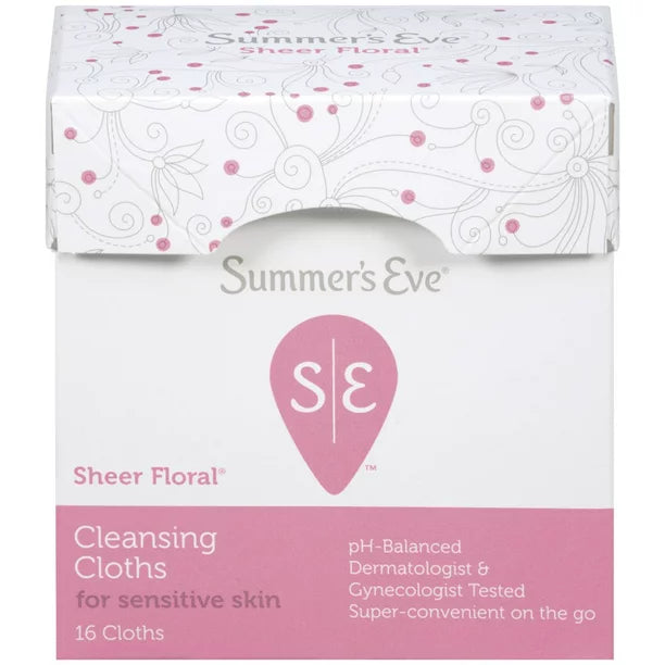 Summer's Eve Cleansing Cloths Sheer Floral 16 Ct
