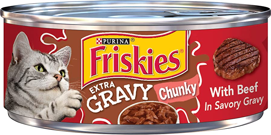 Friskies Savory Shreds With Beef In Gravy Canned Cat Food - 5.5oz Cans