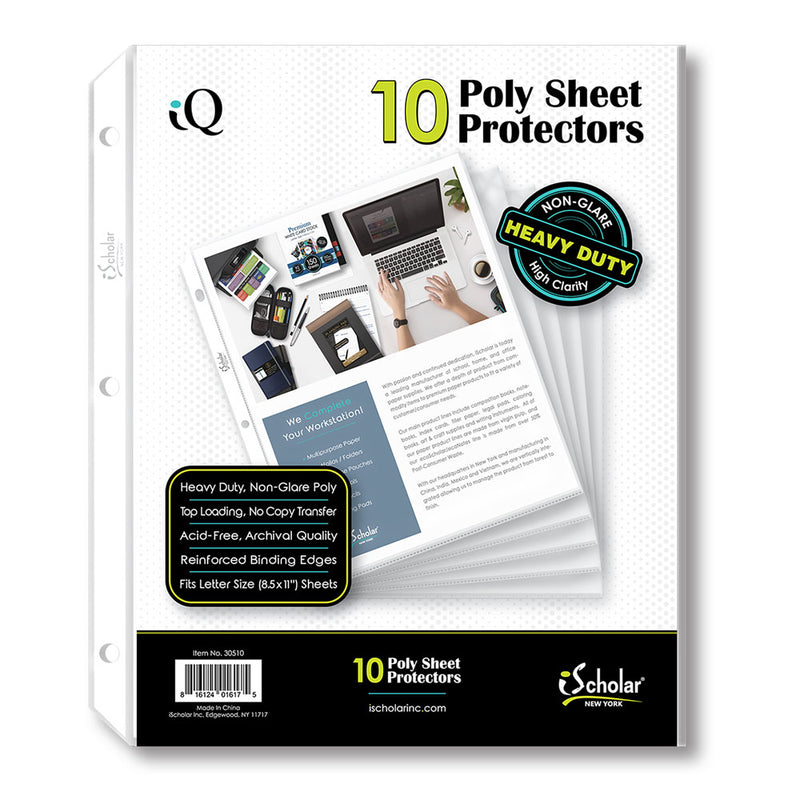 Poly Sheet Protectors- 10 pack   - Stationery Supplies -