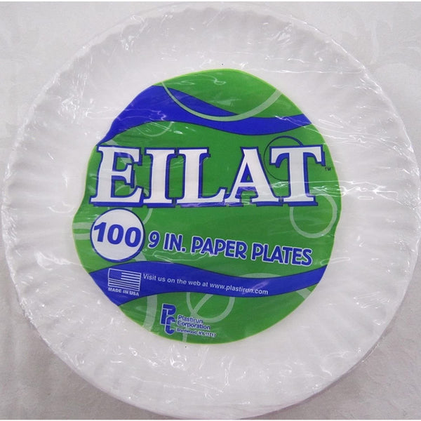 Eliat, 9â€³ PAPER PLATES 100CT-12