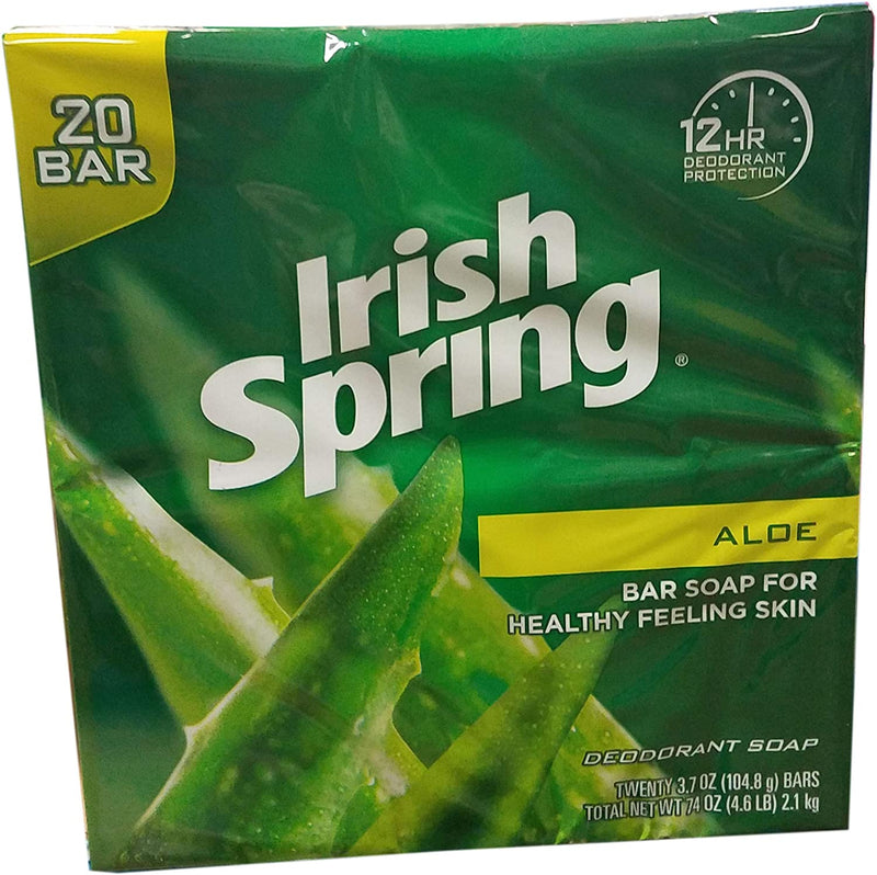Irish Spring Aloe bar Soap (20/3.75 Oz Net Wt 74 Oz)