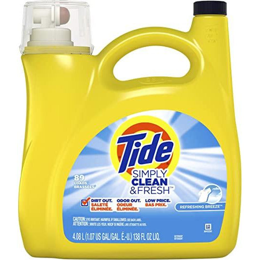 Tide Simply Clean & Fresh Liquid Laundry Detergent, Daybreak Fresh, 89 Loads 138 fl oz