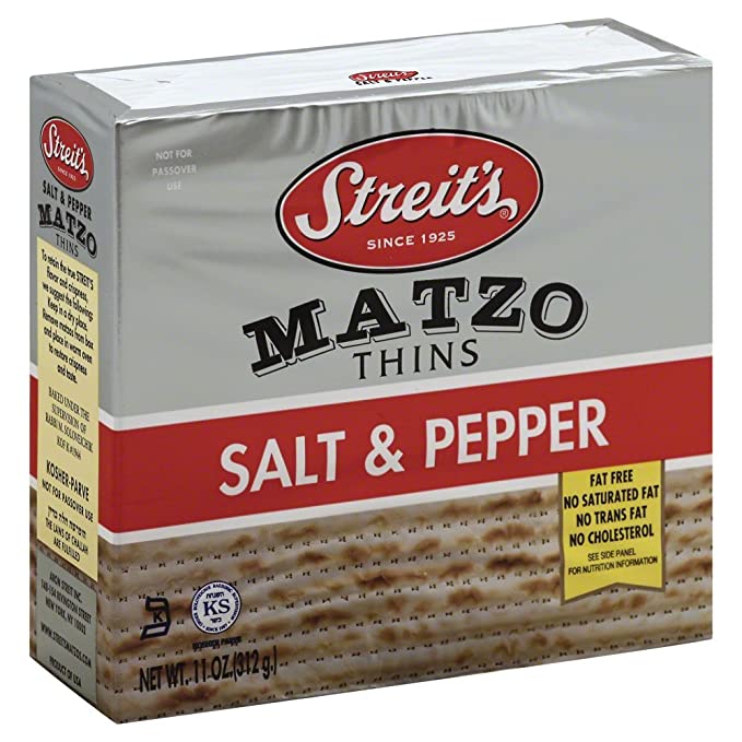 STREIT'S MATZO SALT & PEPPER THINS 11 OZ