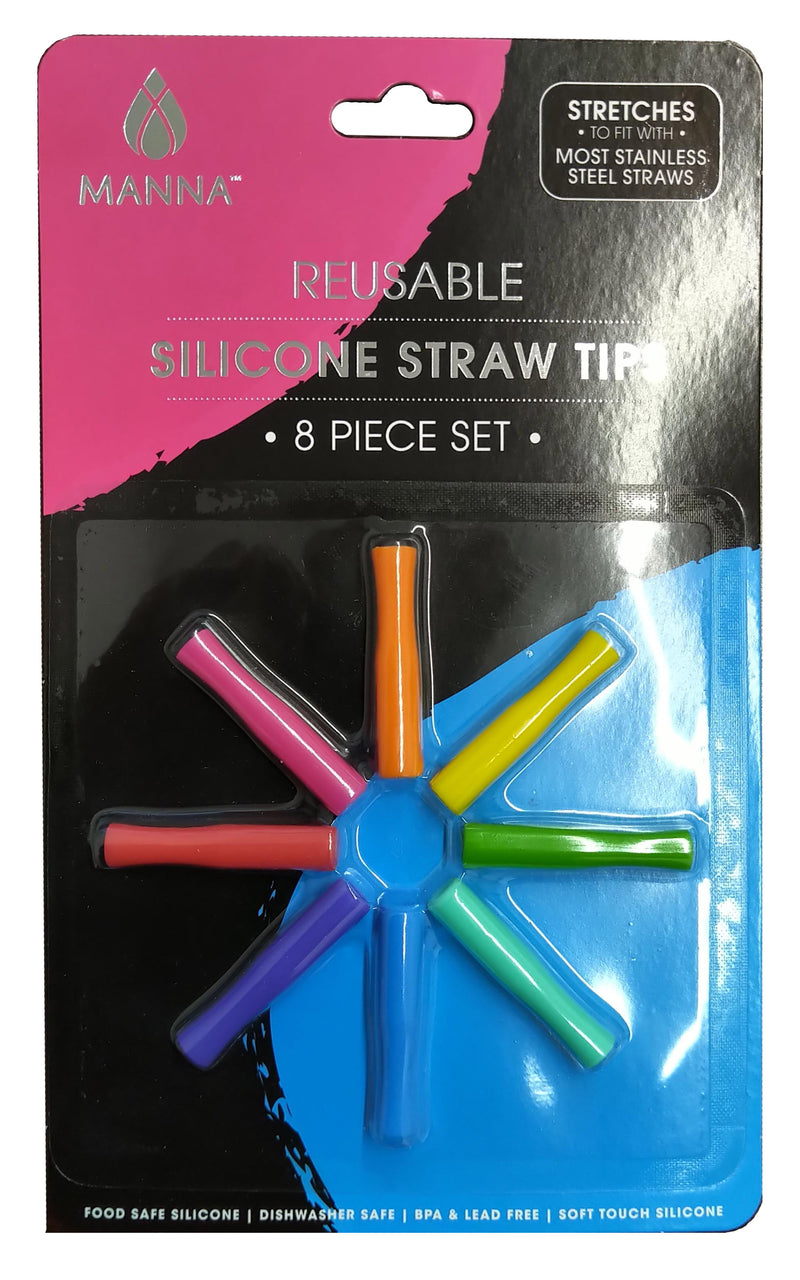MANNA Reusable Straw Tips - Pack of 8
