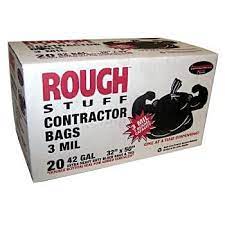 Rough Stuff Contractor Bags -  3 Mil thick  20 count 42 Gallons