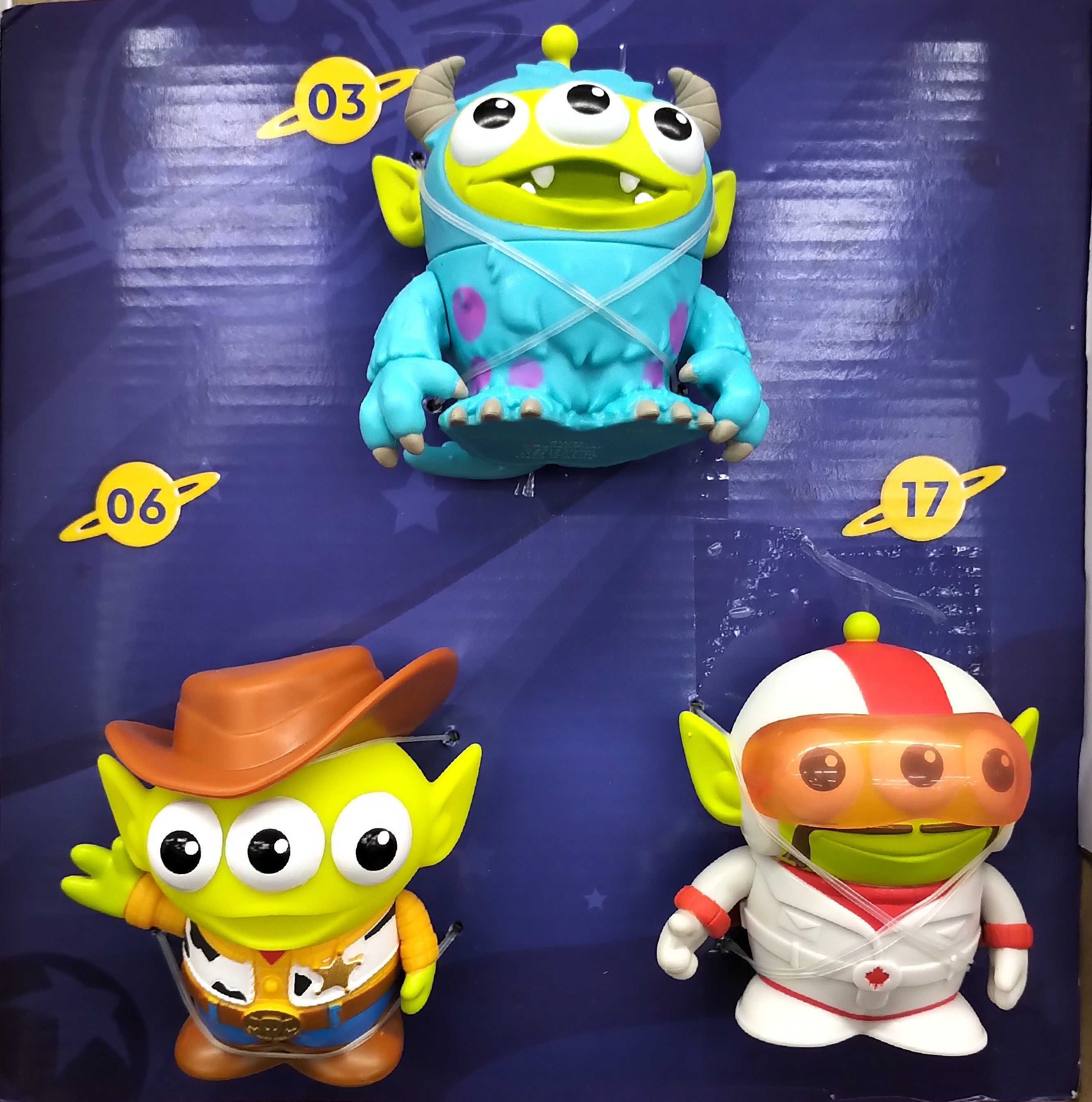 Disney / Pixar Toy Story Alien Remix Duke Caboom, Sulley & Woody 3-Inch Mini Figure 3-Pack