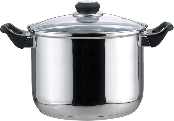 8 Quart Stainless Steel Stock Pot with Glass Lid