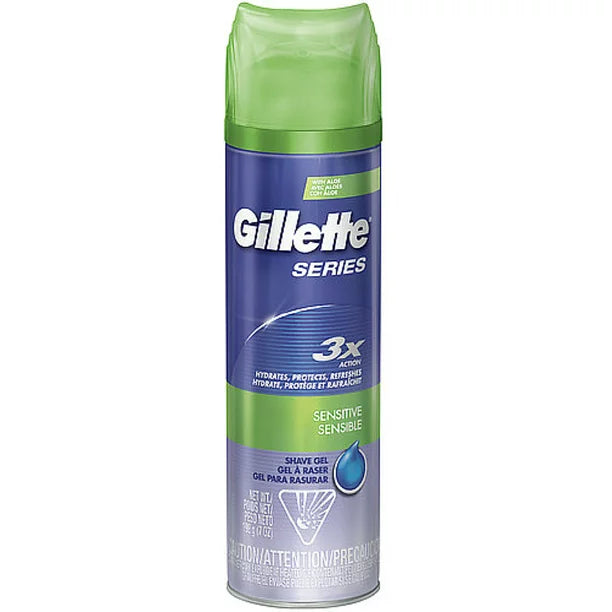 Gillette Series 3X Moisturizing Shave Gel, 7 OZ