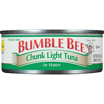 Bumble Bee Chunk Light Tuna in Water, 5 oz Can