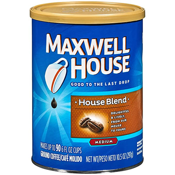 Maxwell House Medium Roast House Blend Ground Coffee, Caffeinated 10.5 OZ