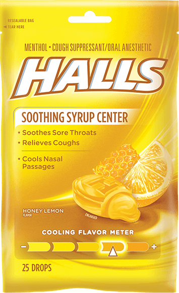 Halls Honey Lemon Cough Drops - with Menthol