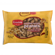 Krasdale Dry Roasted Unsalted Peanuts 12 OZ