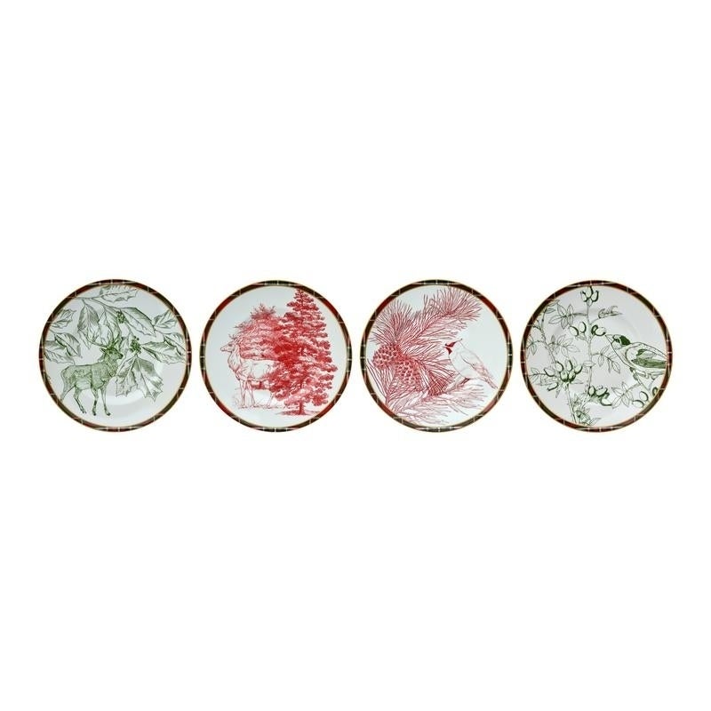 Beautiful Salad Plates Set of 4- Ceramic