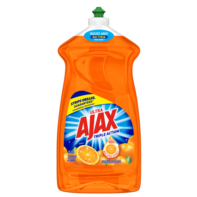 Ajax Ultra Triple Action Liquid Dish Soap, Orange - 52 fluid ounce