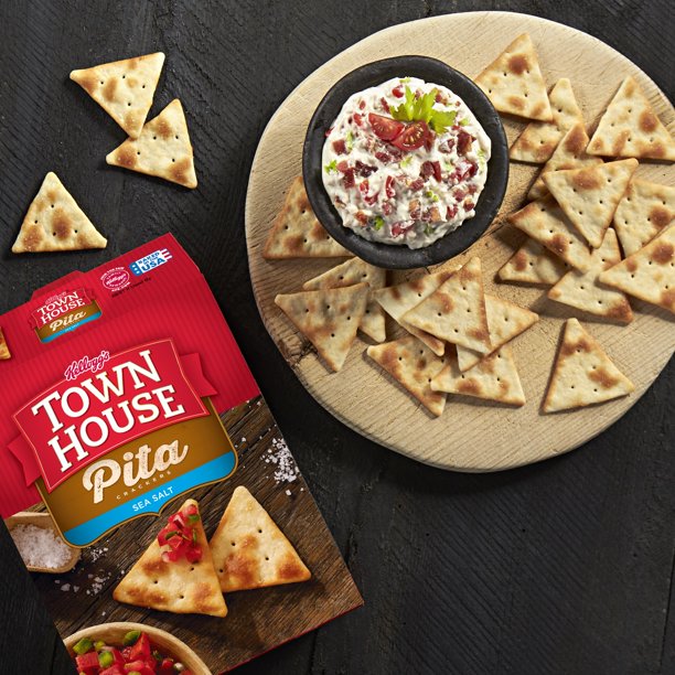 Kellog Town House Sea Salt Pita Crackers 9.5 OZ