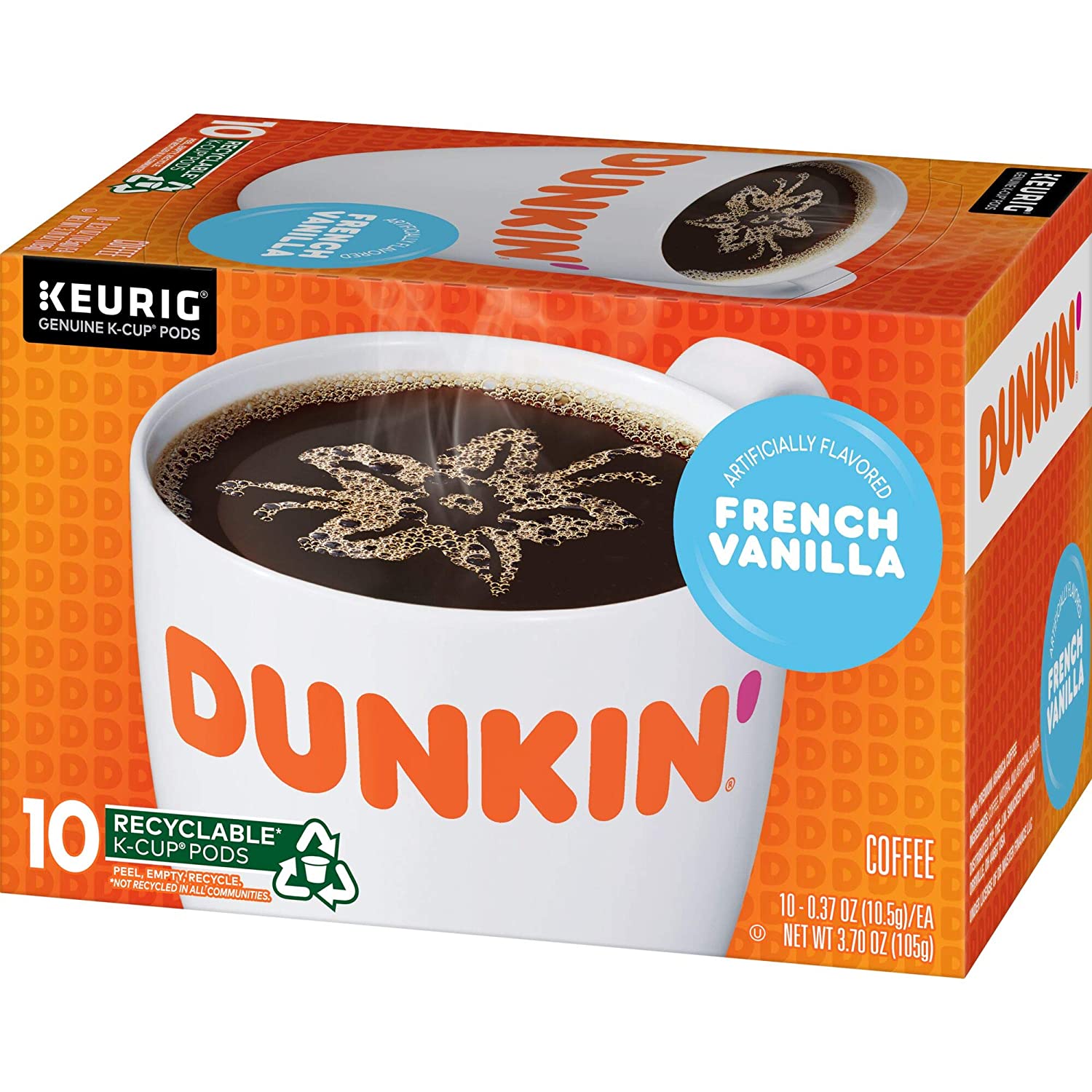 Dunkin' French Vanilla Flavored Coffee K-Cup Pods 3.7 OZ