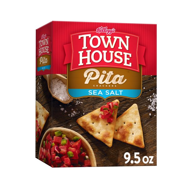 Kellog Town House Sea Salt Pita Crackers 9.5 OZ