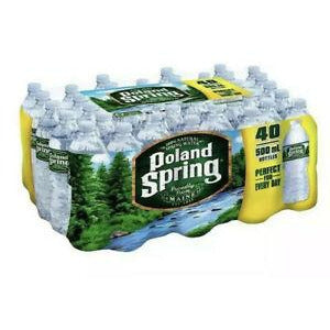 Poland Spring 100% Natural Spring Water (16.9oz / 40pk) - INCLUDING BOTTLE TAX (please do not order more than 2 packs online, they will not be able to be delivered - Thanks!)
