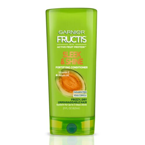 Garnier Fructis Sleek and Shine Conditioner, Frizzy, Dry, Unmanageable Hair, 21 FL. OZ