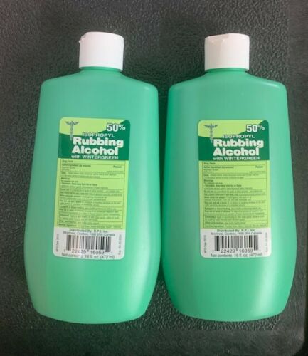 2 x 16 Oz Sealed Unit , 50% Isopropyl Rubbing Alcohol With Wintergreen