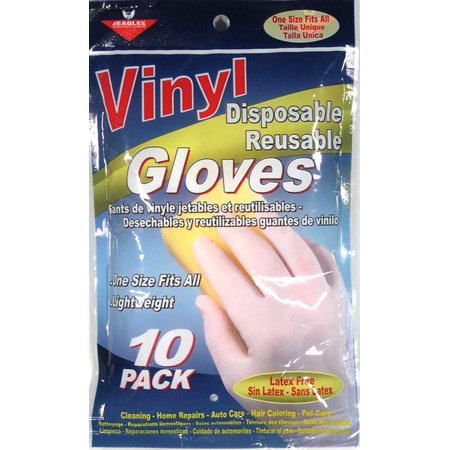 EAGLE - Vinyl Disposable Reusable Gloves - 10 Pack